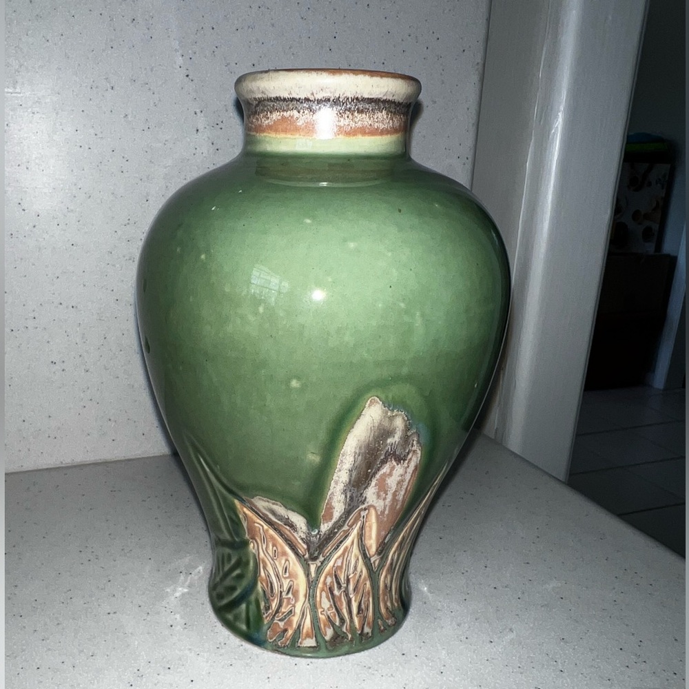 Antique Japanese celadon vase